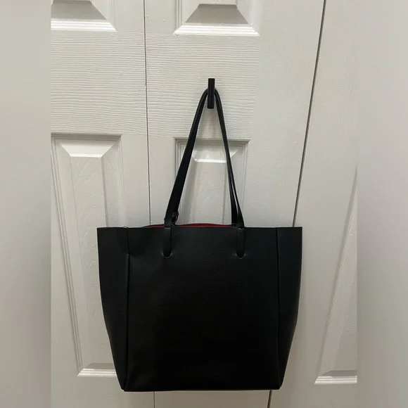 Bags Black Tote With Red Interior Poshmark